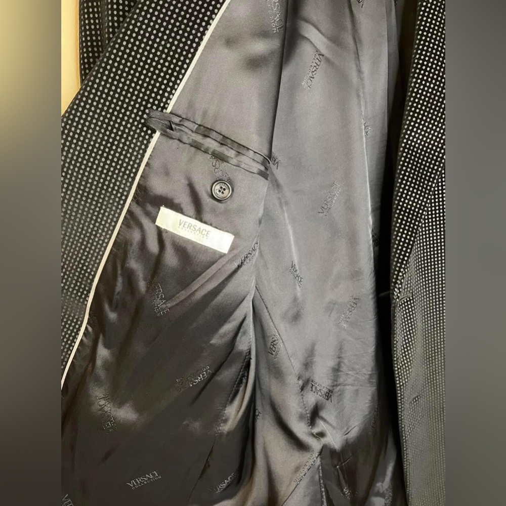 Versace Collection Men’s Suede Button Suit Jacket - Picture 8 of 13